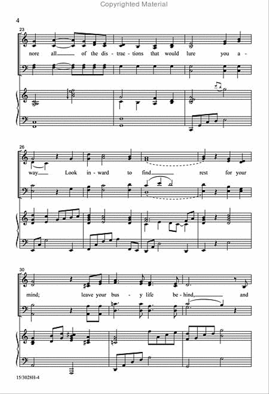 Move Into the Stillness 4-Part scores gallery preview page 4