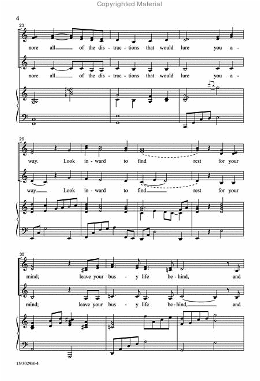 Move Into the Stillness SSA scores gallery preview page 4
