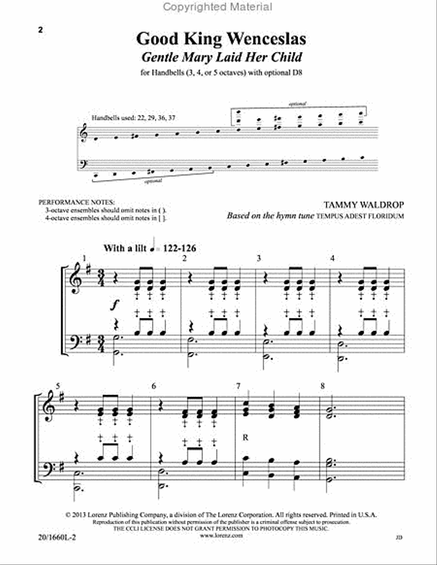 Good King Wenceslas 5-Octaves scores gallery preview page 2