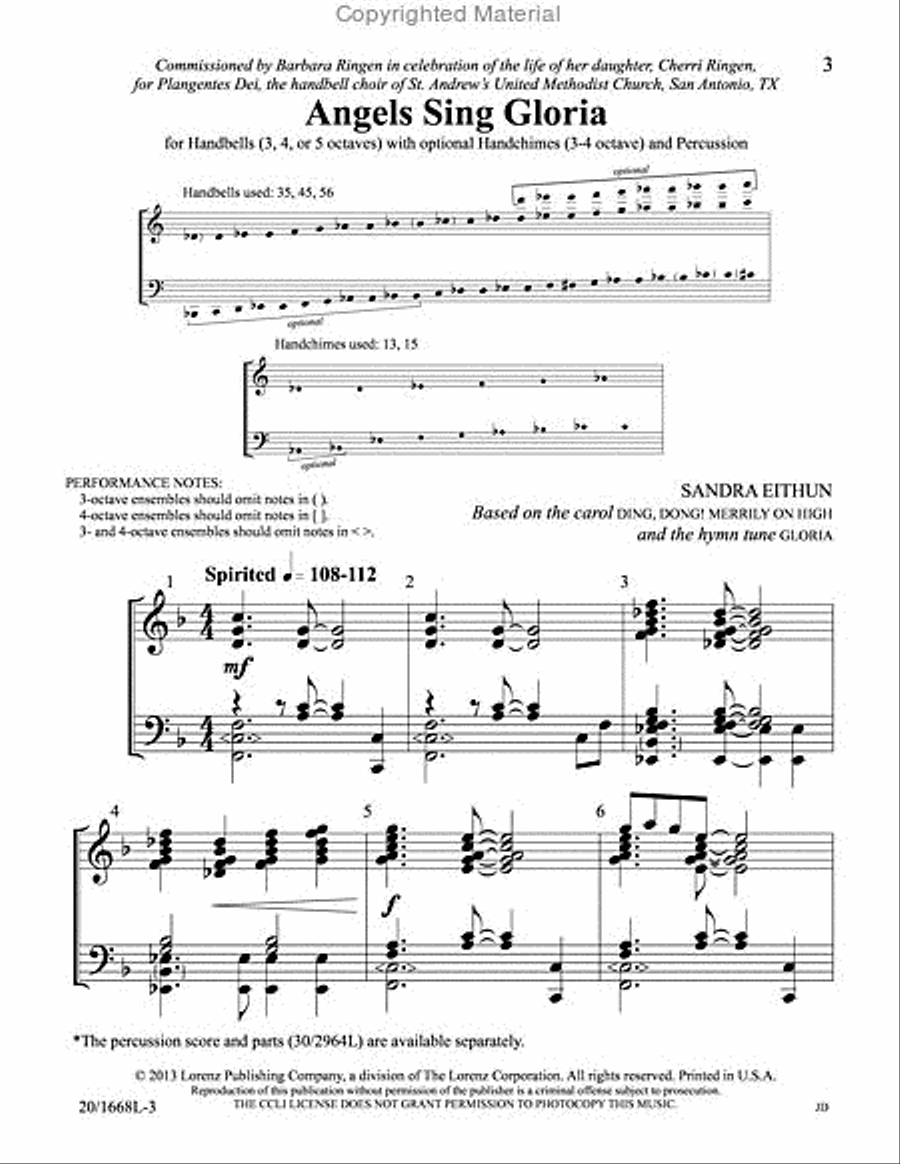 Angels Sing Gloria 5-Octaves scores gallery preview page 2