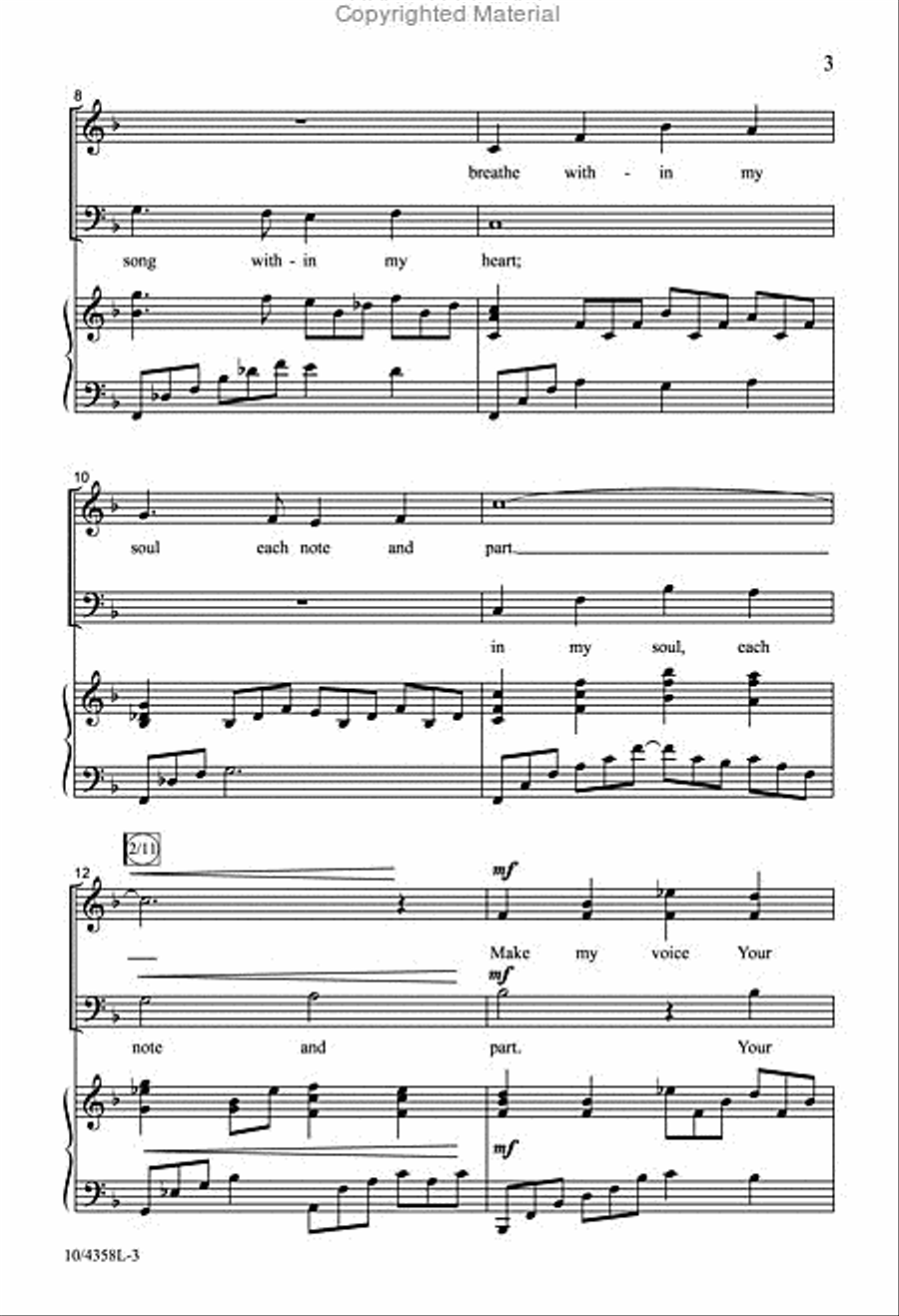 Spirit, Sing Through Me Spirit, Sing Through Me 4-Part scores gallery preview page 3