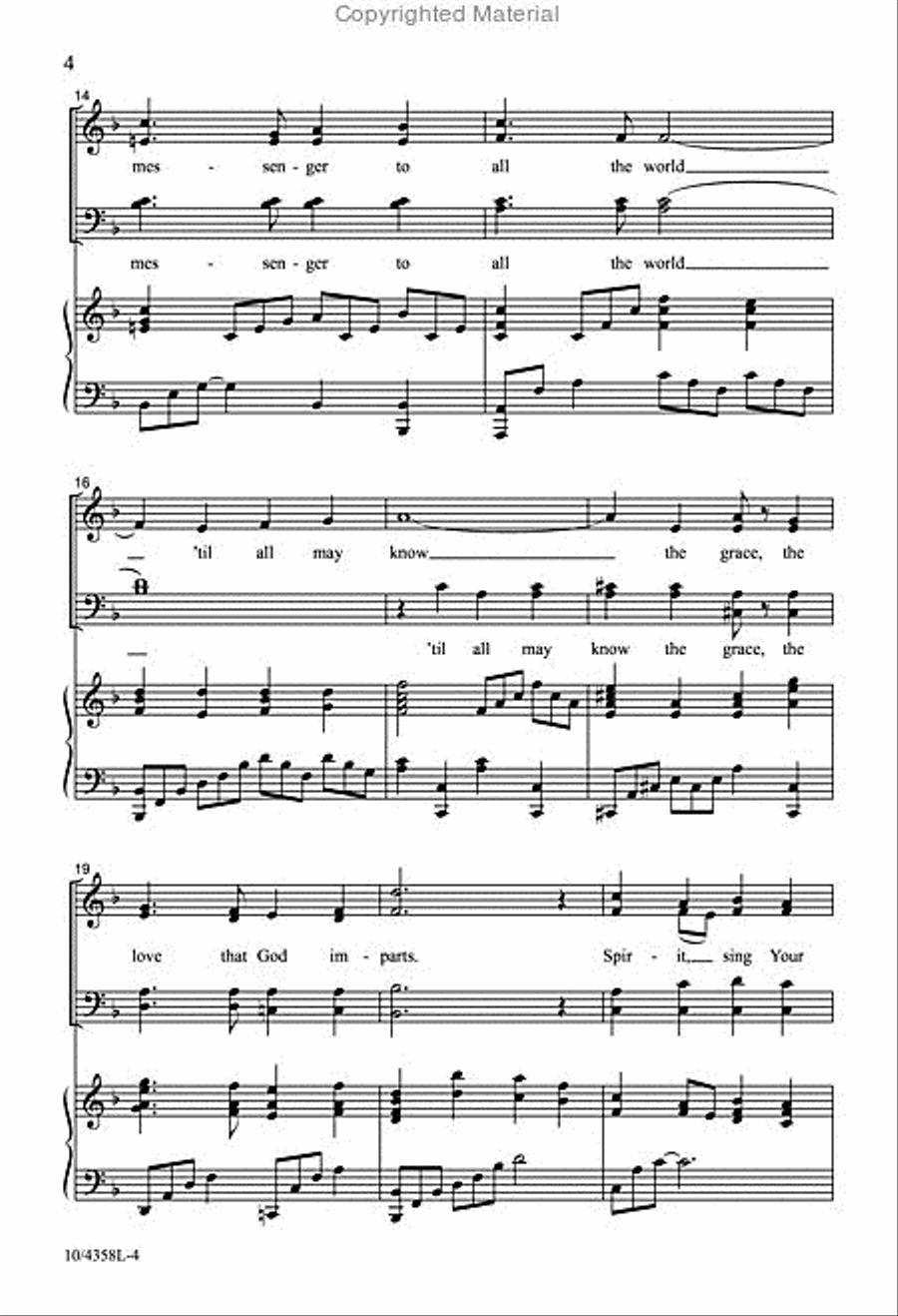 Spirit, Sing Through Me Spirit, Sing Through Me 4-Part scores gallery preview page 4