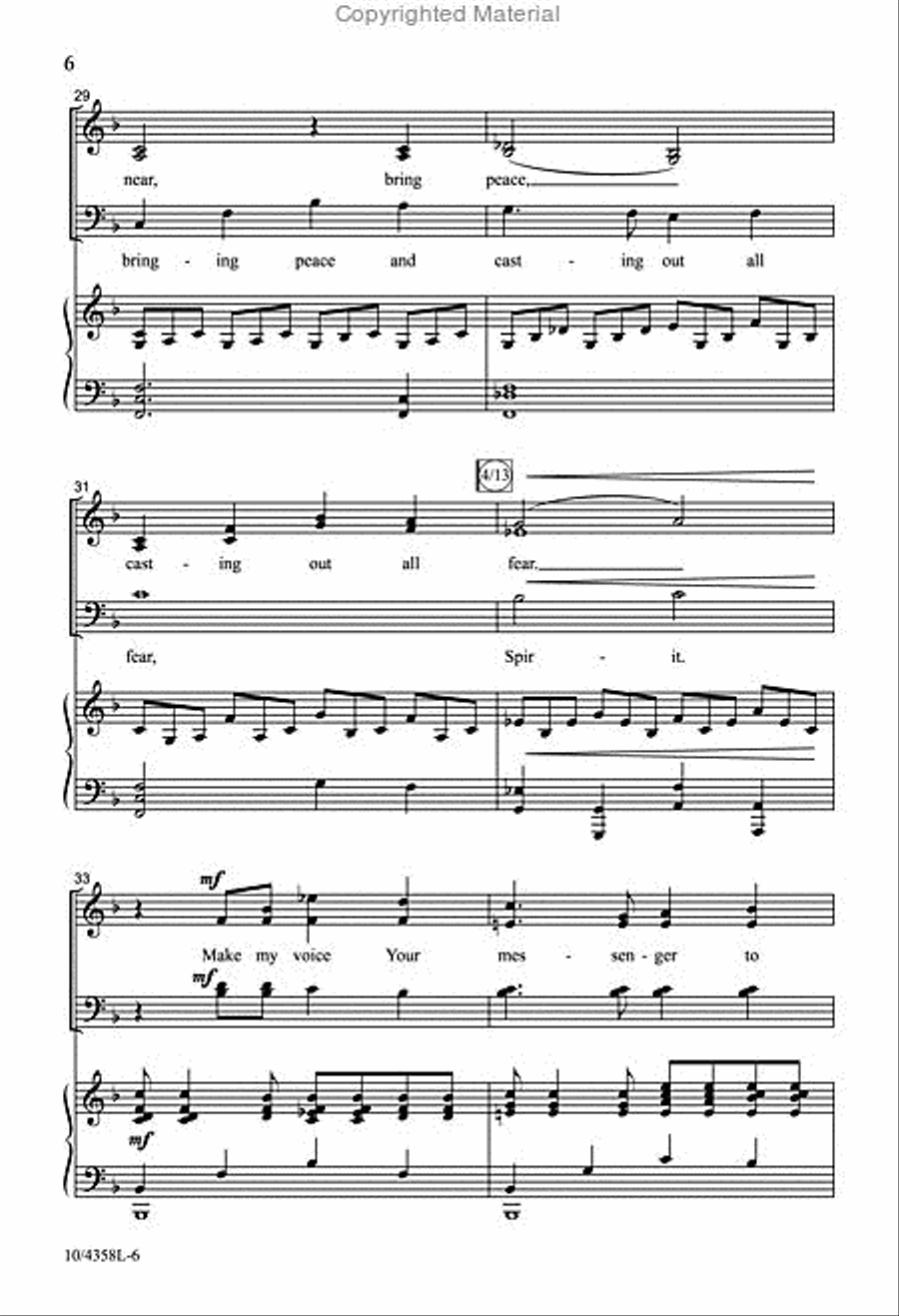 Spirit, Sing Through Me Spirit, Sing Through Me 4-Part scores gallery preview page 6