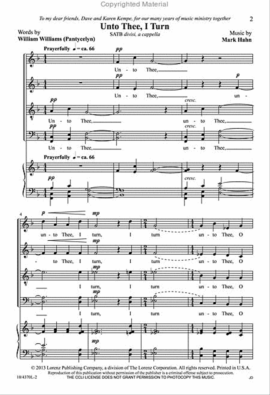Unto Thee, I Turn Divisi scores gallery preview page 2