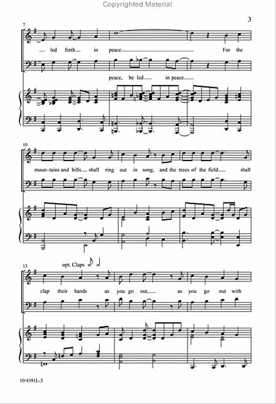 You Shall Go Out with Joy! by Lloyd Larson 4-Part - Sheet Music page 3