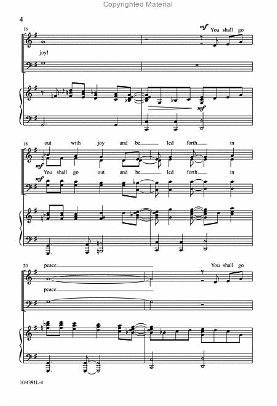 You Shall Go Out with Joy! by Lloyd Larson 4-Part - Sheet Music page 4