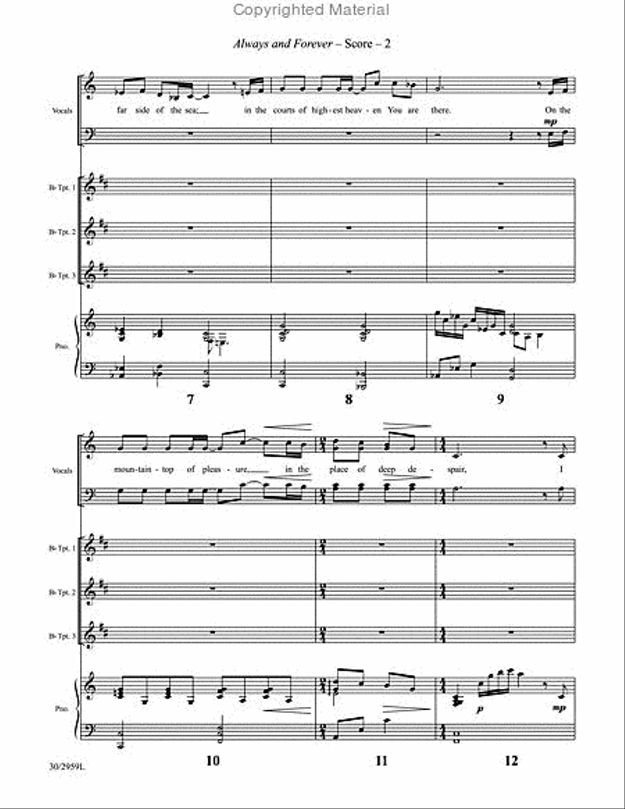 Always and Forever - Brass Score and Parts Choir scores gallery preview page 3