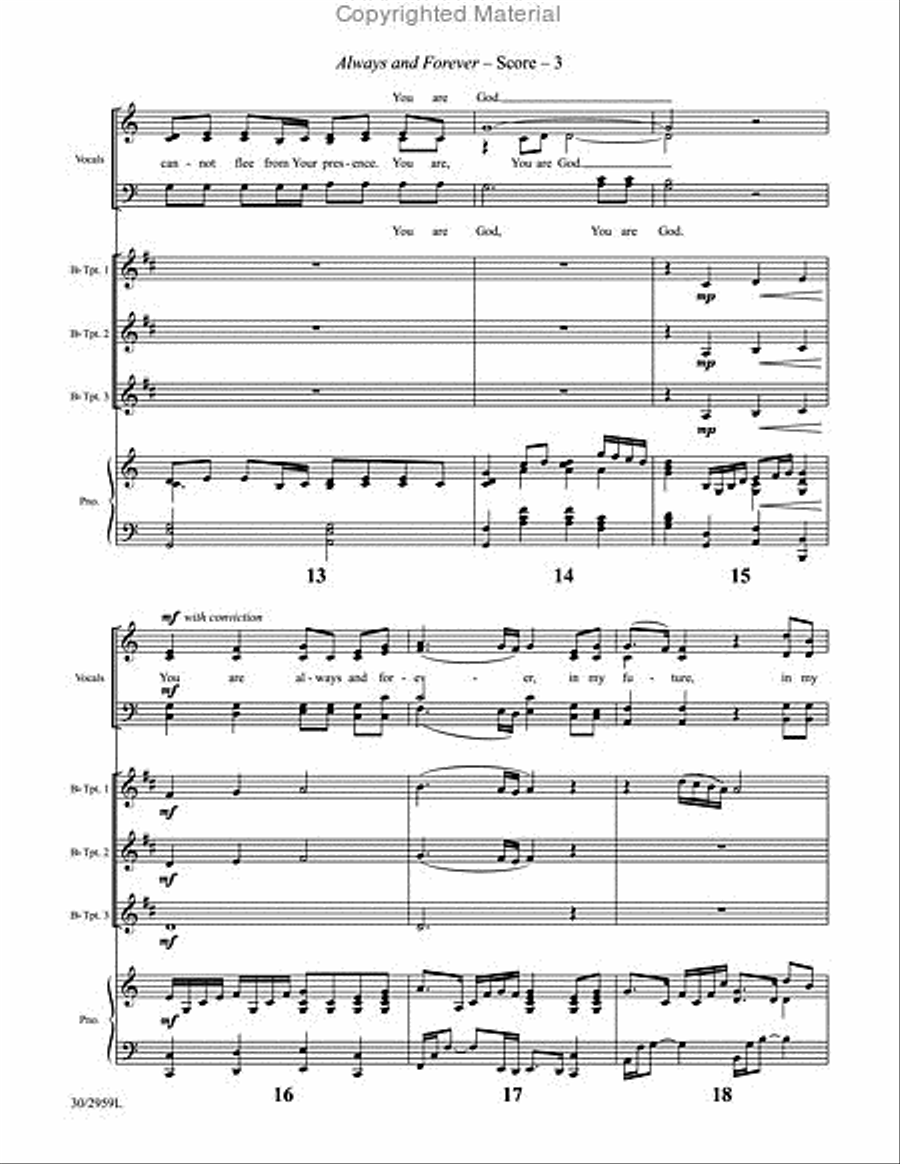 Always and Forever - Brass Score and Parts Choir scores gallery preview page 4