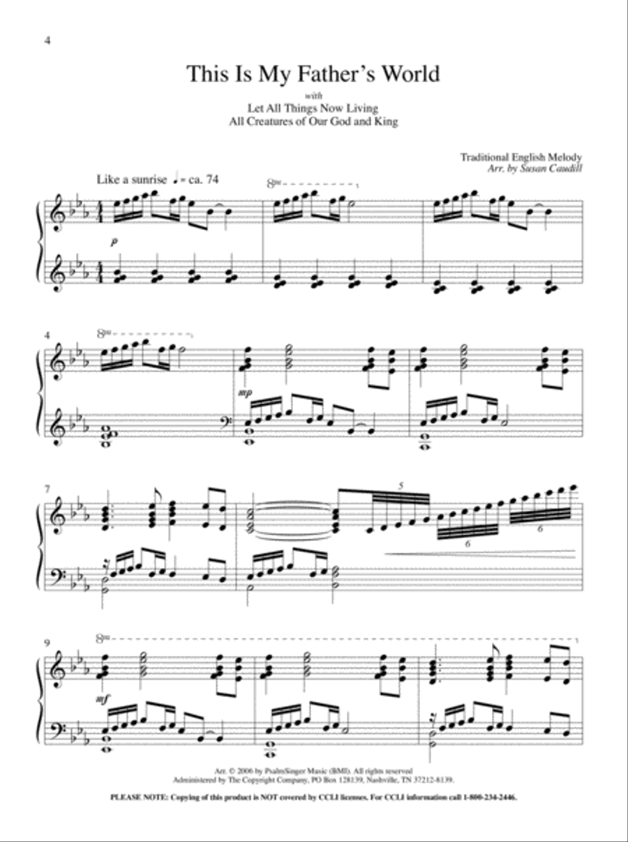 My Father's World - Listening CD Piano Solo scores gallery preview page 2