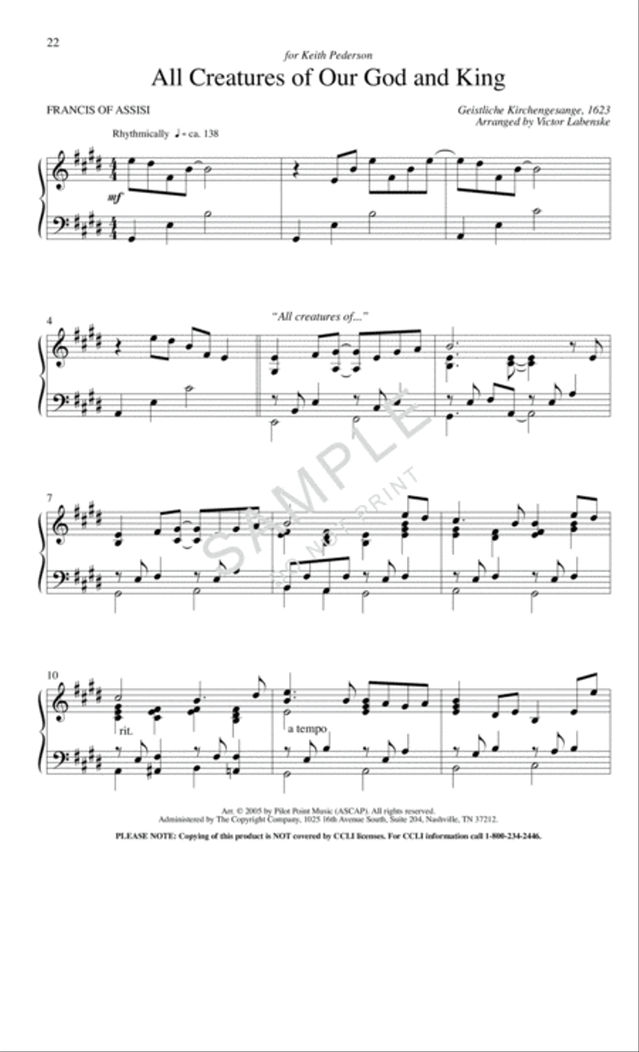 Grateful Praise Piano Solo scores gallery preview page 2