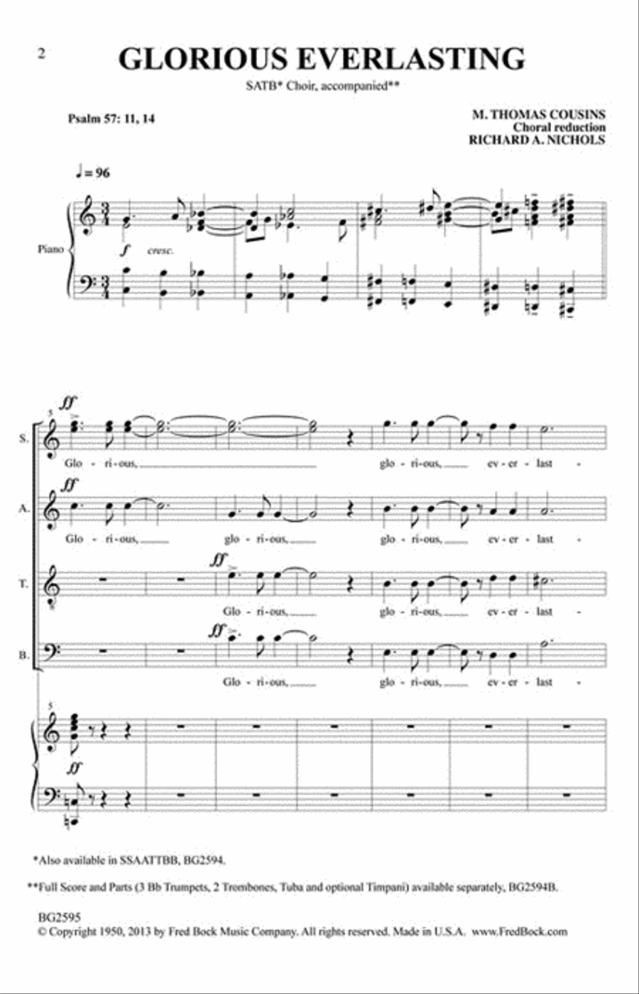 Glorious Everlasting Glorious Everlasting 4-Part scores gallery preview page 2