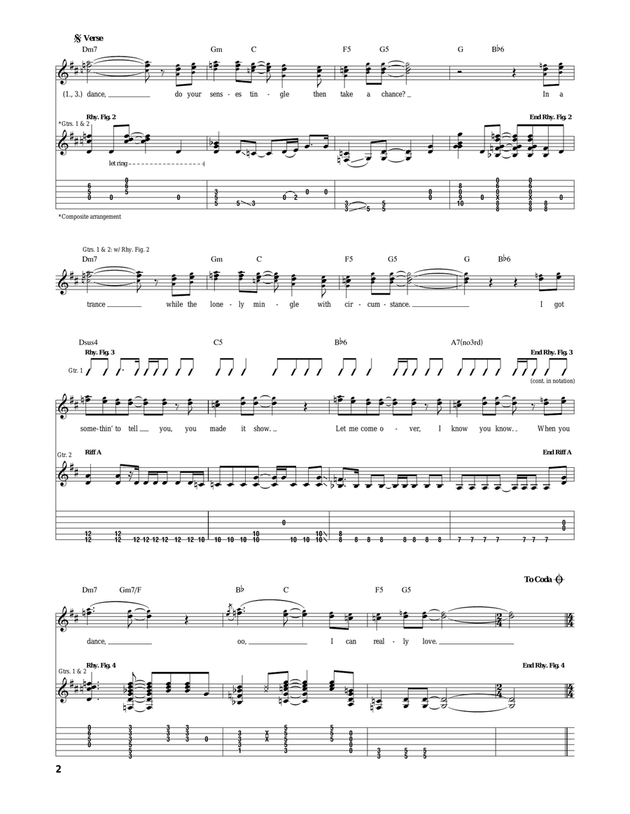 When You Dance, I Can Really Love Acoustic Guitar scores gallery preview page 2