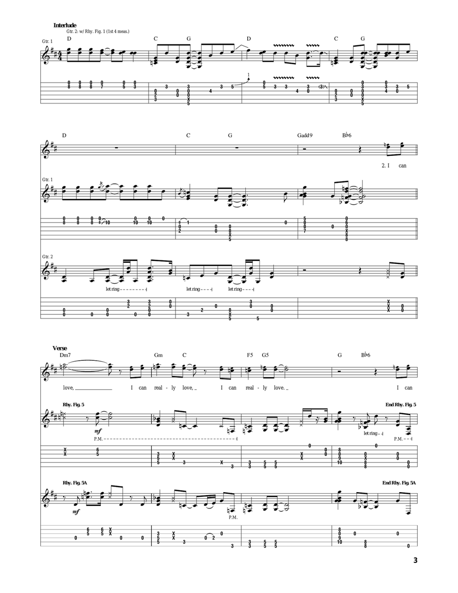 When You Dance, I Can Really Love Acoustic Guitar scores gallery preview page 3