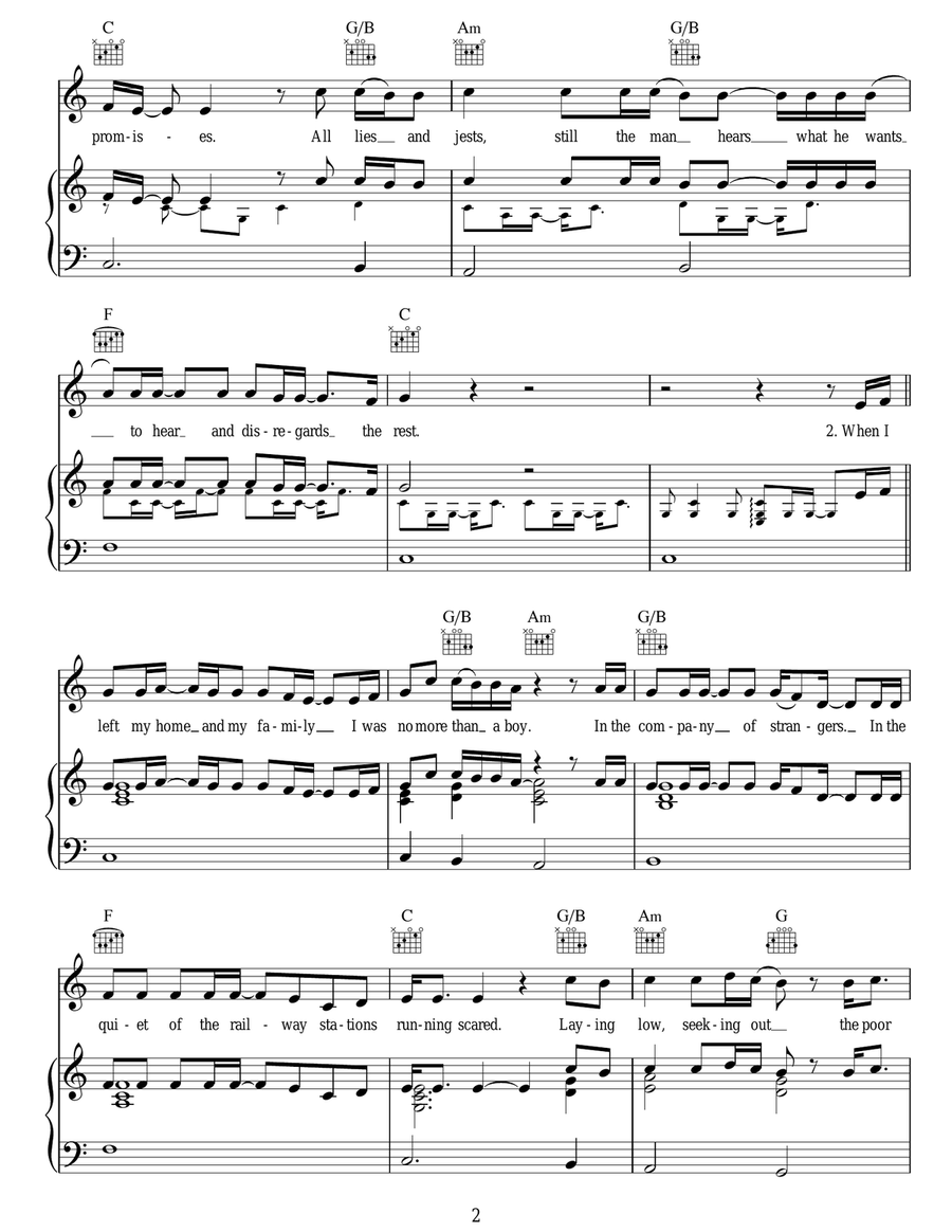 The Boxer The Boxer Acoustic Guitar scores gallery preview page 2