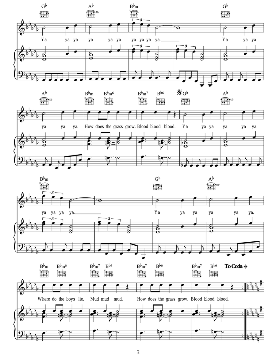 How Does The Grass Grow Acoustic Guitar scores gallery preview page 3
