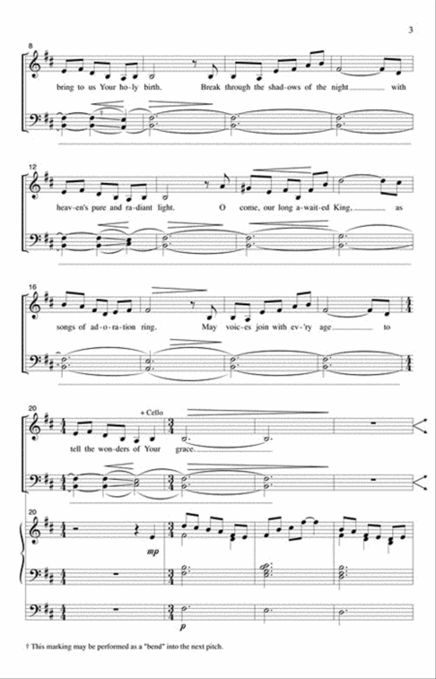 O Come, Redeemer of the Earth 4-Part scores gallery preview page 3