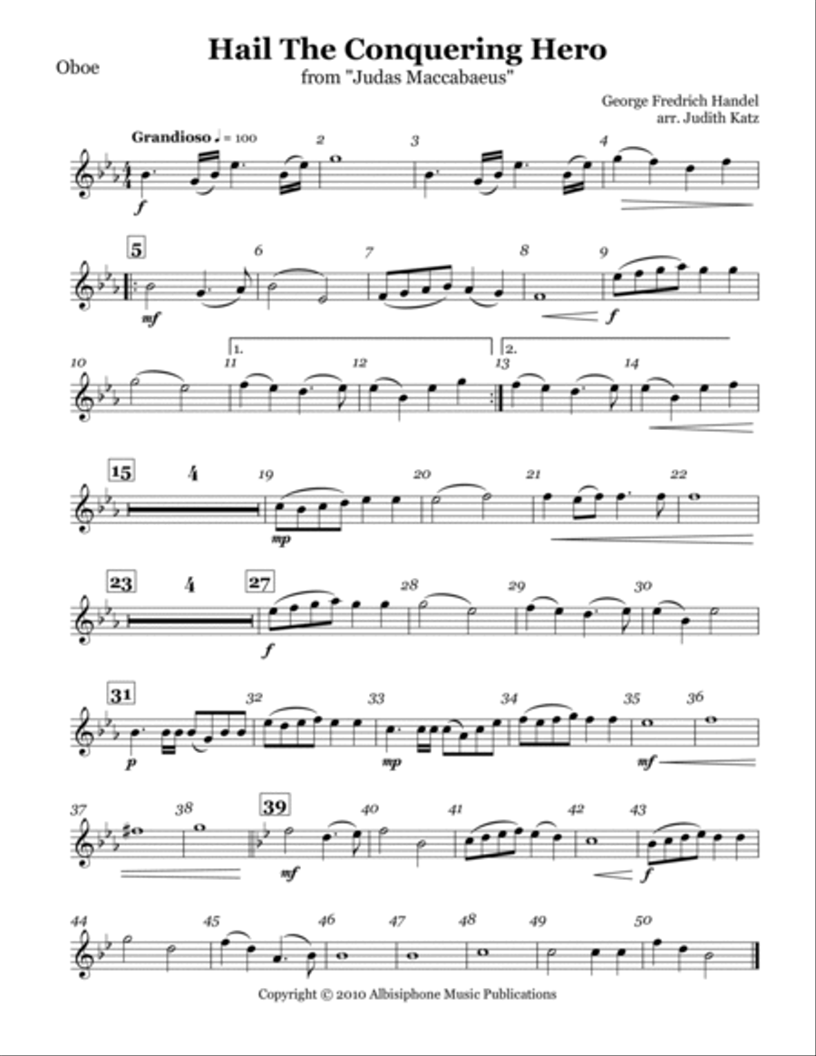 Hail The Conquering Hero - Parts Woodwind Ensemble scores gallery preview page 2