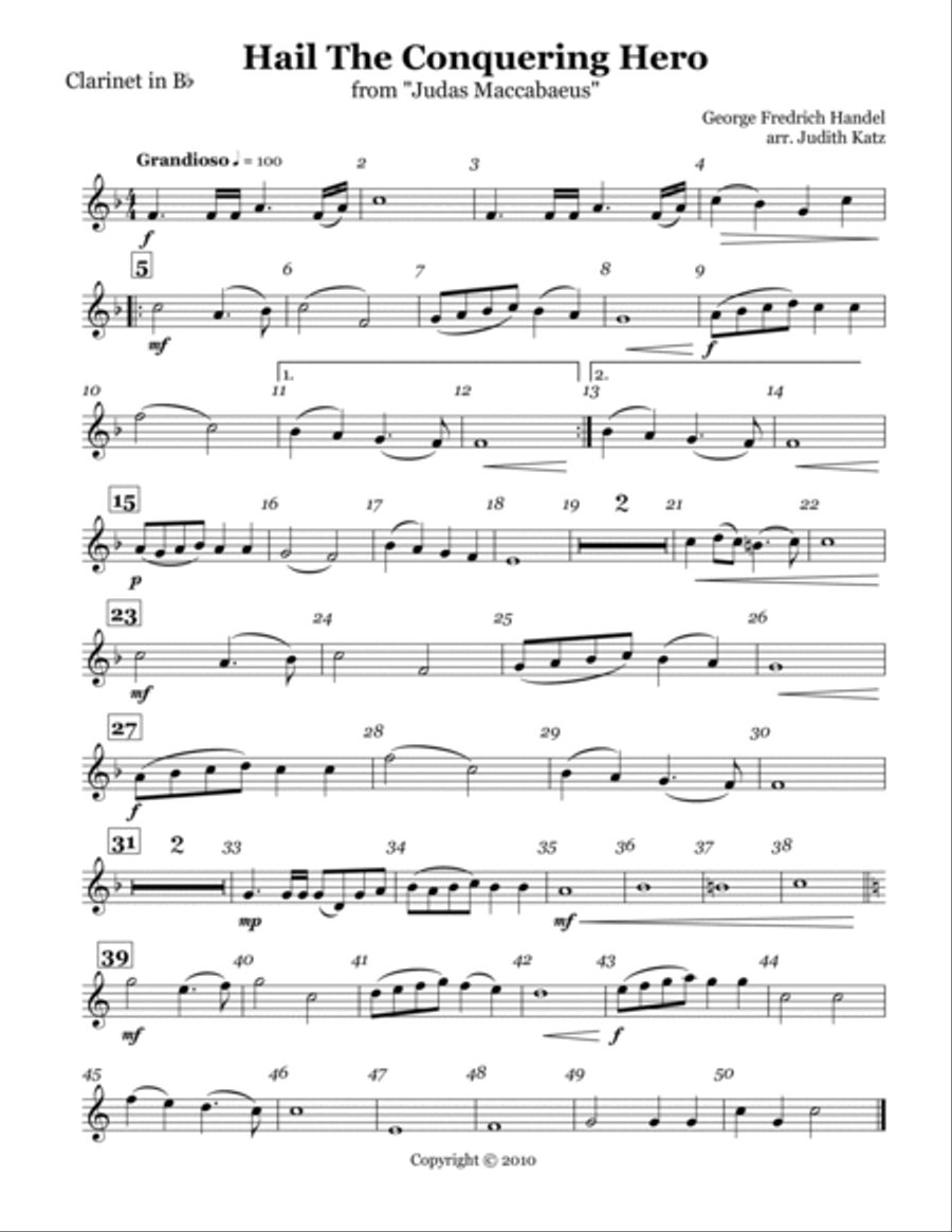 Hail The Conquering Hero - Parts Woodwind Ensemble scores gallery preview page 3