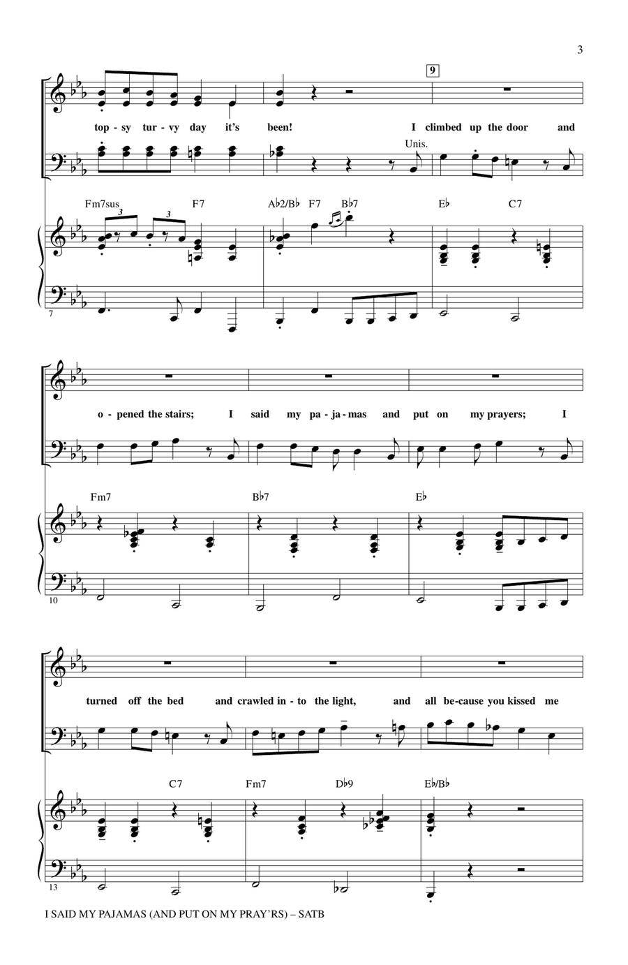 I Said My Pajamas (And Put On My Pray'rs) 4-Part scores gallery preview page 2