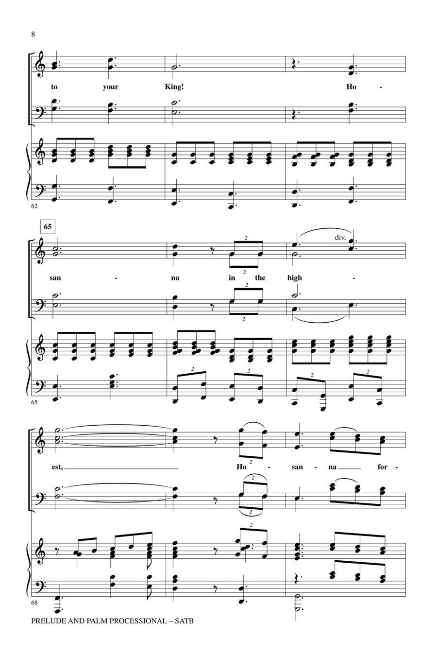 Prelude And Palm Processional 4-Part scores gallery preview page 6