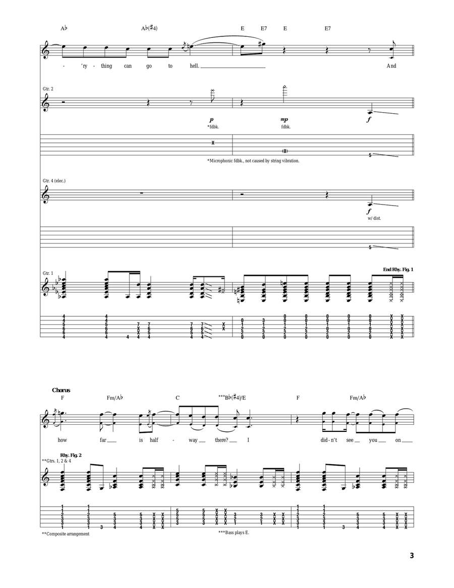 Halfway There Halfway There Acoustic Guitar scores gallery preview page 3