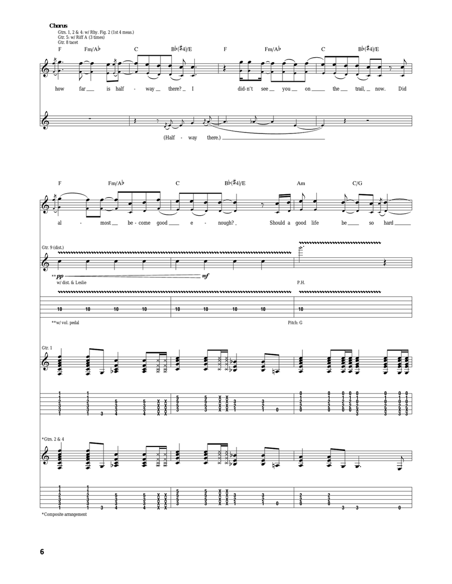 Halfway There Halfway There Acoustic Guitar scores gallery preview page 6