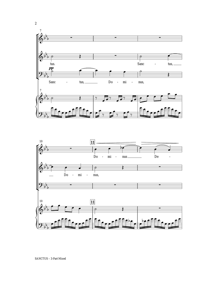 Sanctus Sanctus 3-Part scores gallery preview page 2