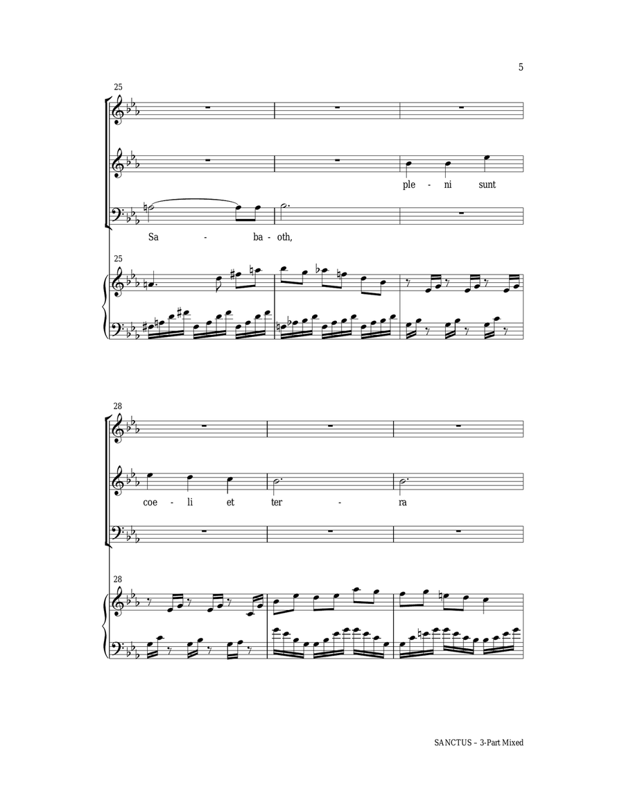 Sanctus Sanctus 3-Part scores gallery preview page 5