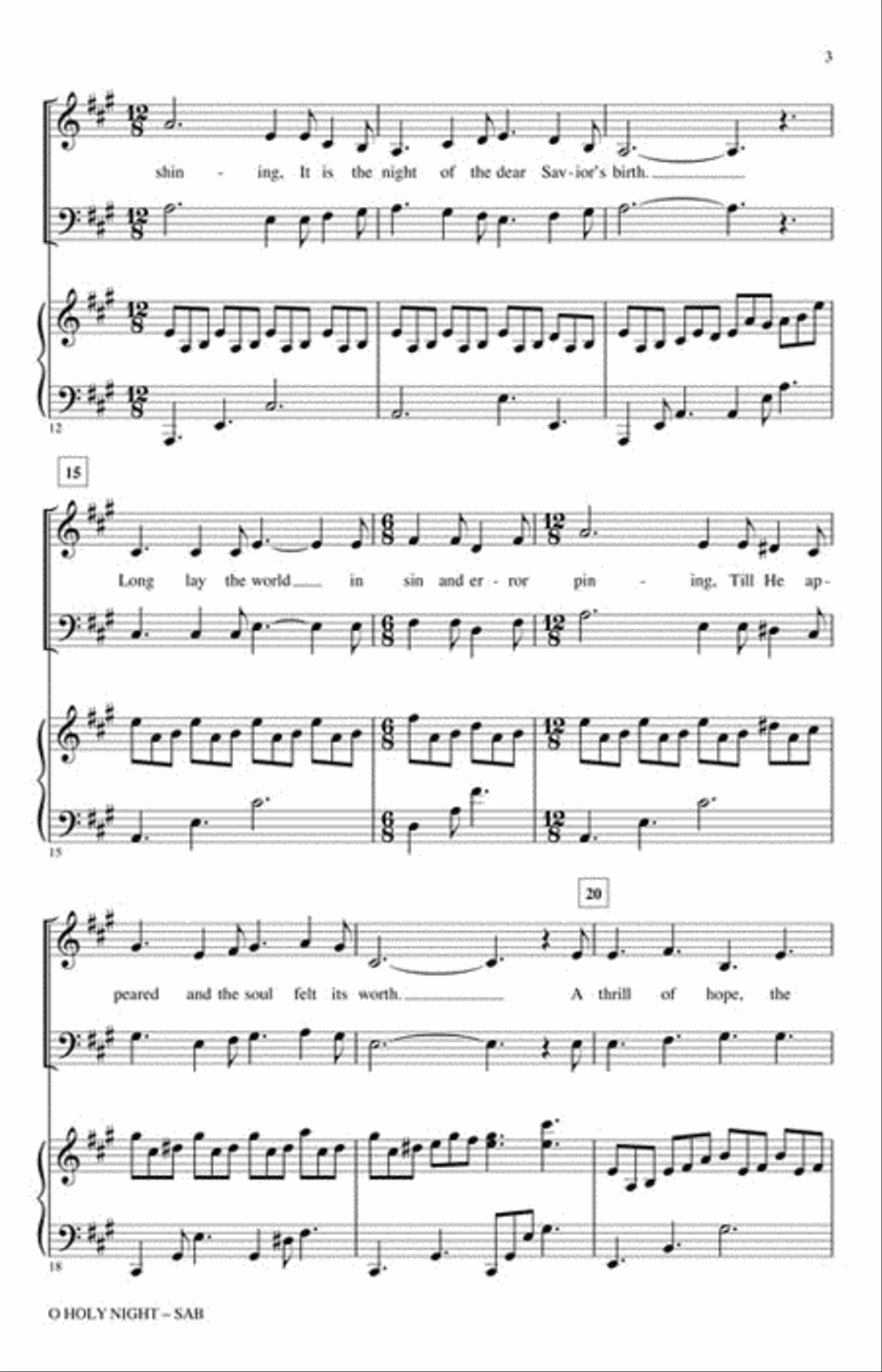 O Holy Night - ChoirTrax CD Choir scores gallery preview page 3