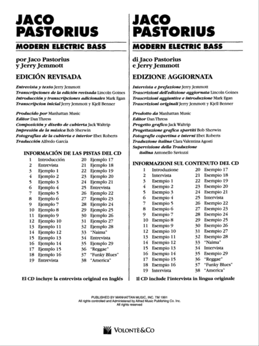 Jaco Pastorius -- Modern Electric Bass Electric Guitar scores gallery preview page 2