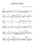 Lamb of God LEAD SHEET (Proclaim: New English Translation of the Roman Missal)
