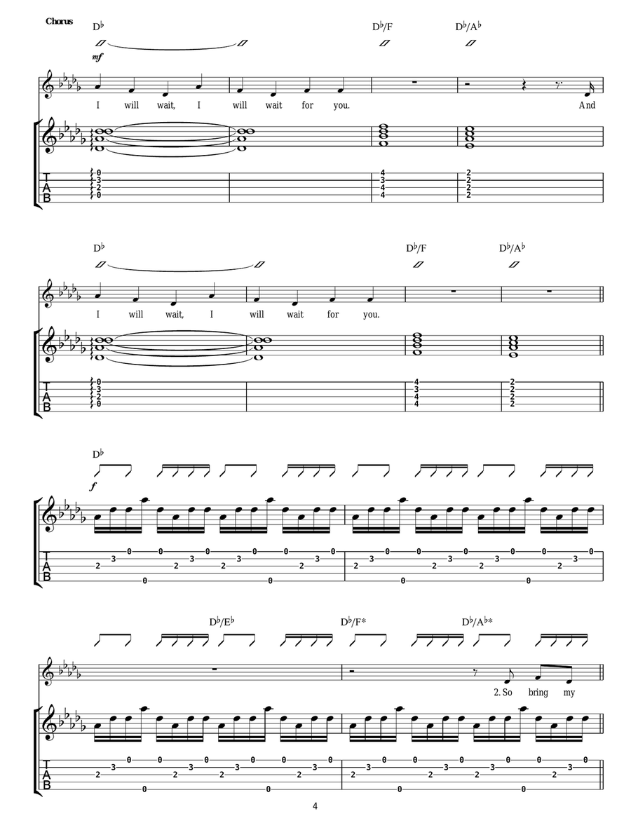 I Will Wait I Will Wait Acoustic Guitar scores gallery preview page 4
