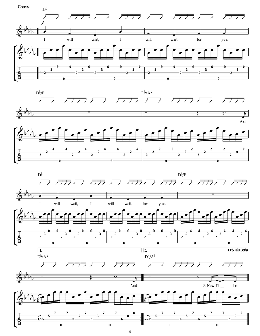 I Will Wait I Will Wait Acoustic Guitar scores gallery preview page 6
