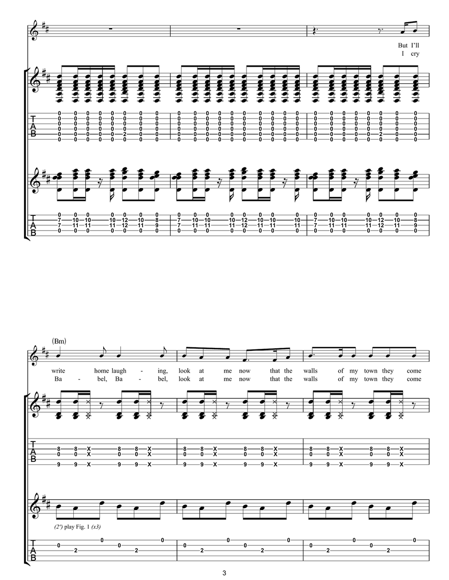 Babel Babel Acoustic Guitar scores gallery preview page 3