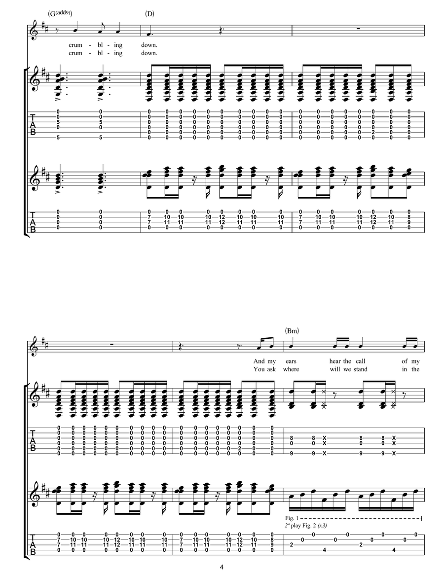 Babel Babel Acoustic Guitar scores gallery preview page 4