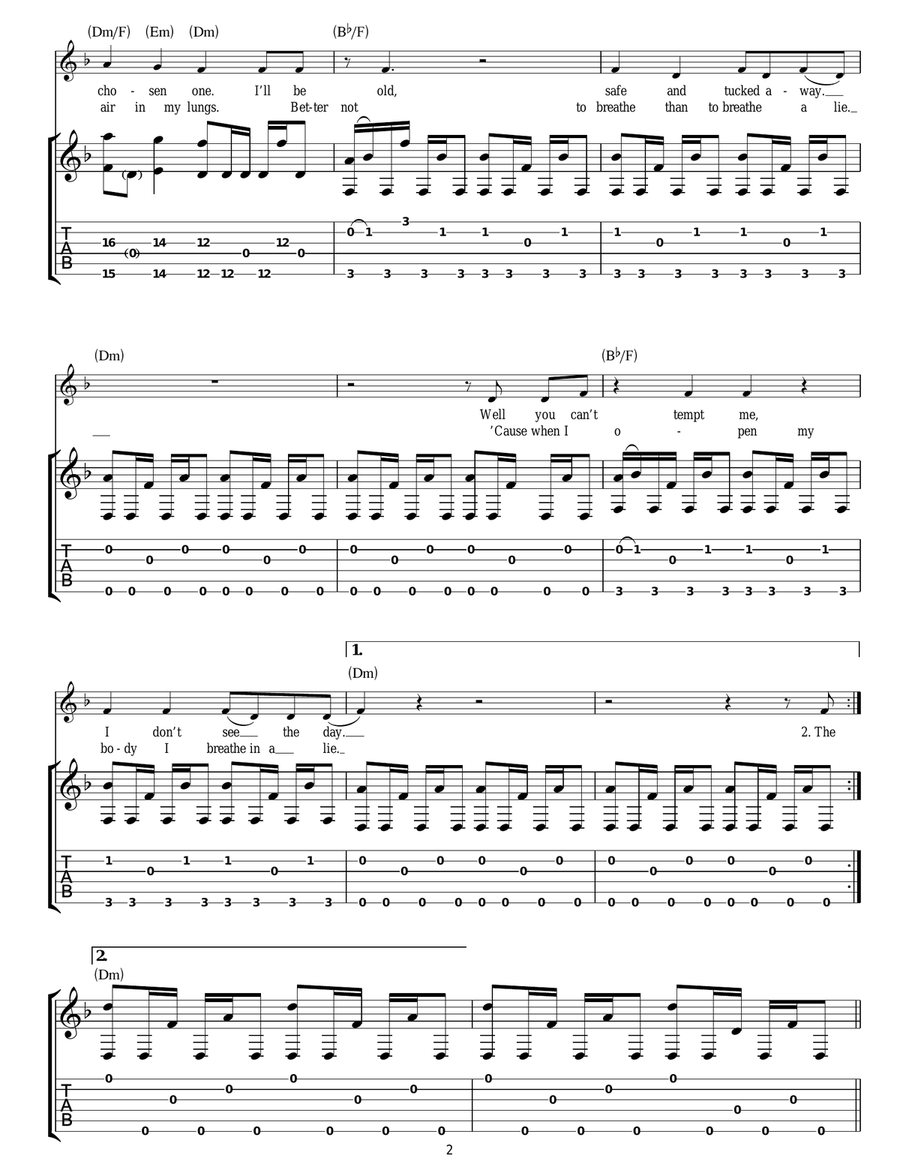 Broken Crown Broken Crown Acoustic Guitar scores gallery preview page 2