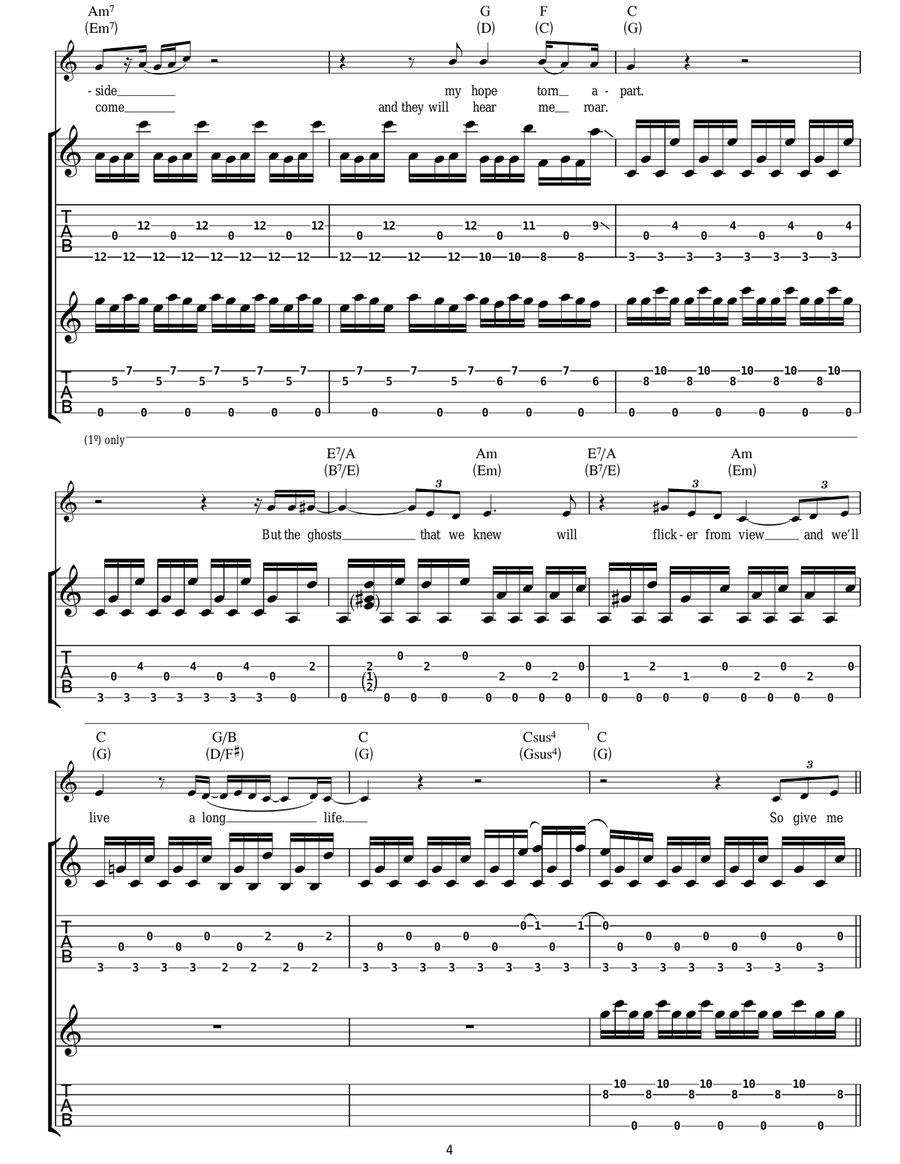 Ghosts That We Knew Ghosts That We Knew Acoustic Guitar scores gallery preview page 4