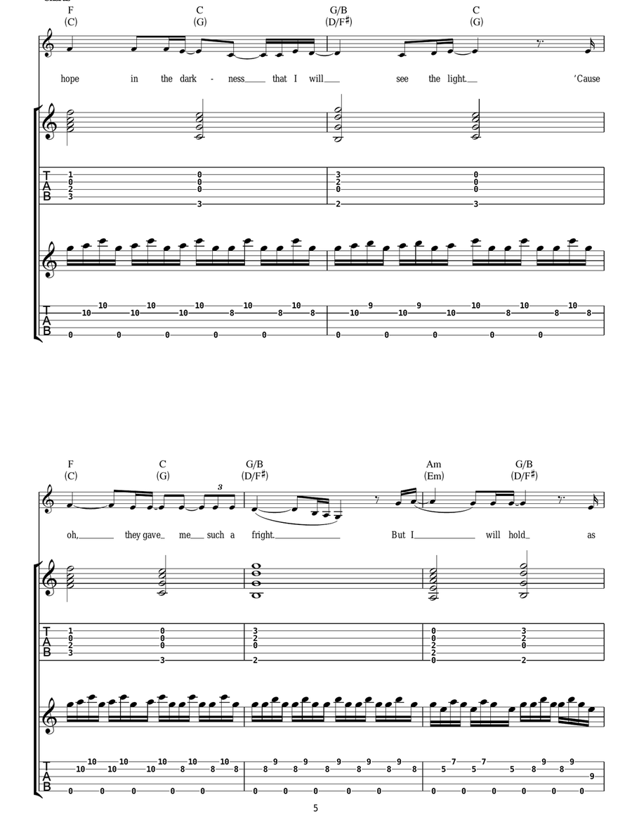 Ghosts That We Knew Ghosts That We Knew Acoustic Guitar scores gallery preview page 5