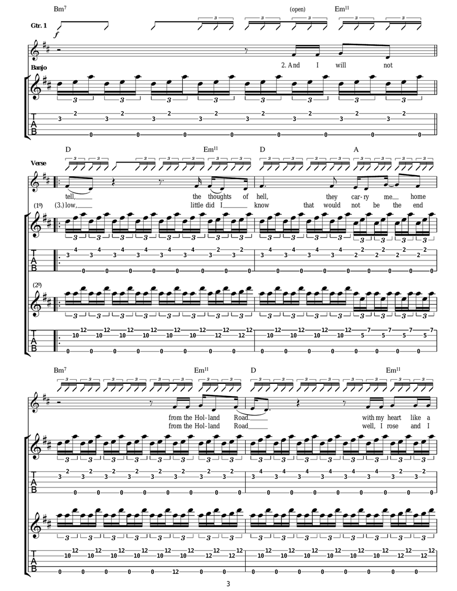 Holland Road Holland Road Acoustic Guitar scores gallery preview page 3