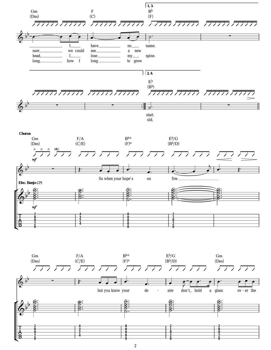 Hopeless Wanderer Hopeless Wanderer Acoustic Guitar scores gallery preview page 2