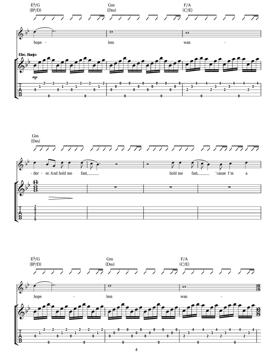 Hopeless Wanderer Hopeless Wanderer Acoustic Guitar scores gallery preview page 4