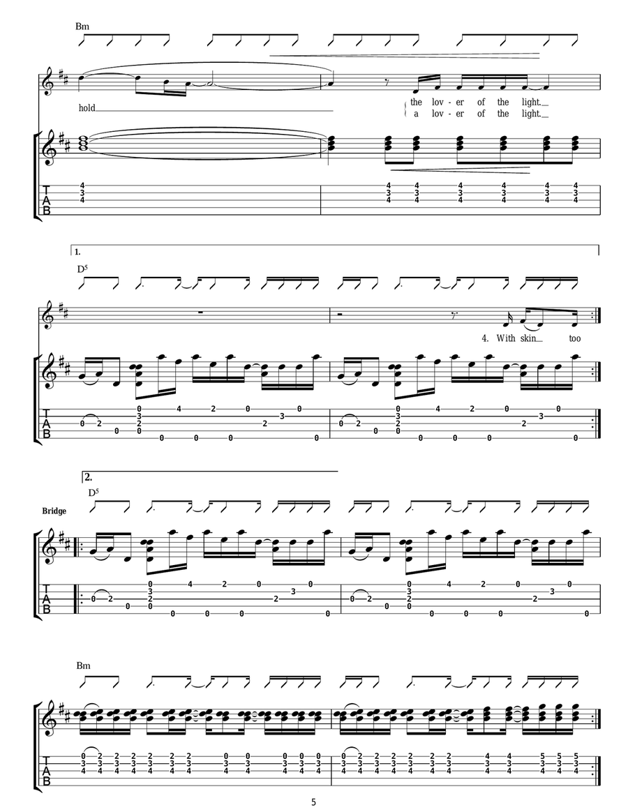Lover Of The Light Lover Of The Light Acoustic Guitar scores gallery preview page 5