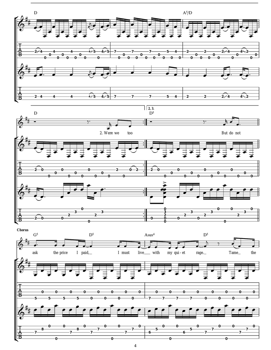 Lovers' Eyes Lovers' Eyes Acoustic Guitar scores gallery preview page 4