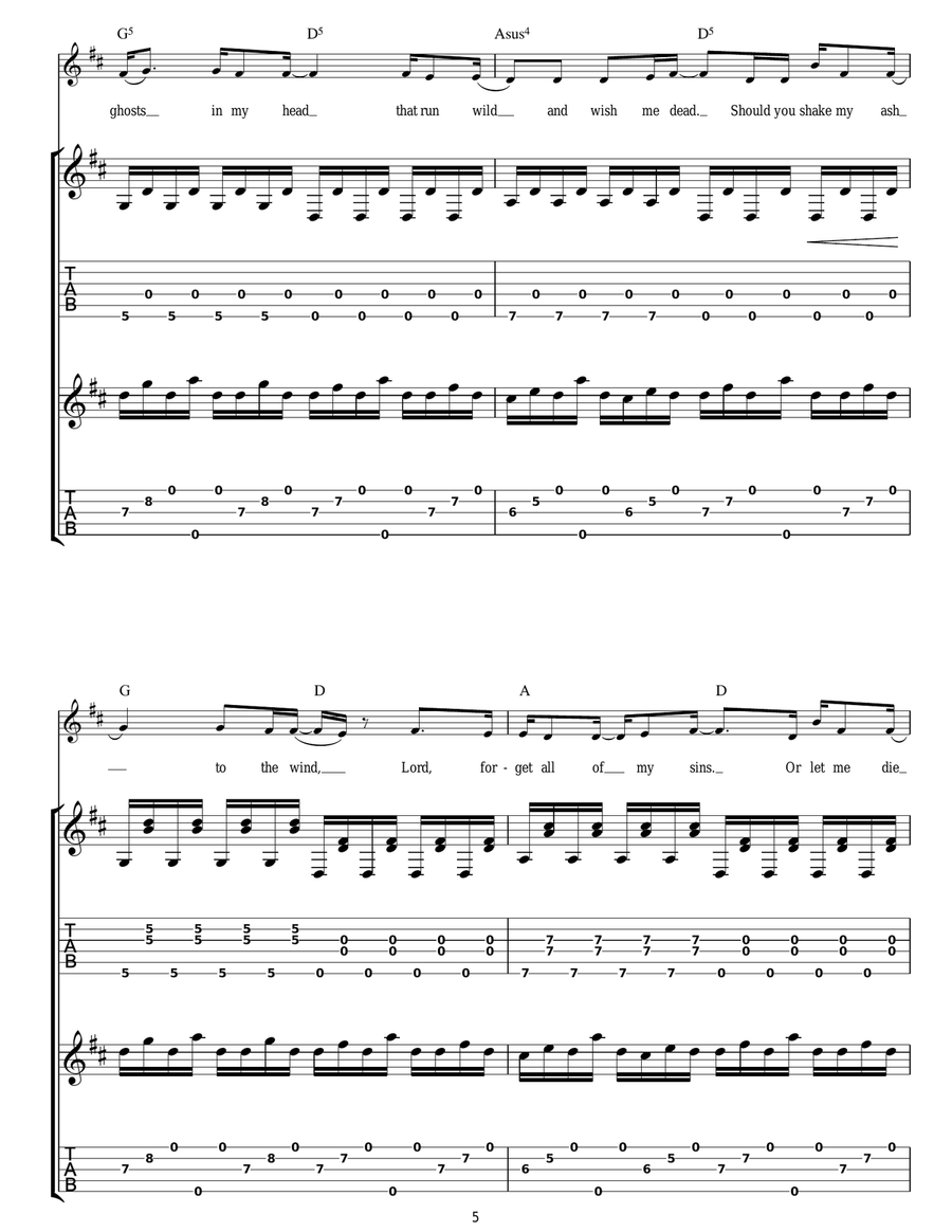 Lovers' Eyes Lovers' Eyes Acoustic Guitar scores gallery preview page 5