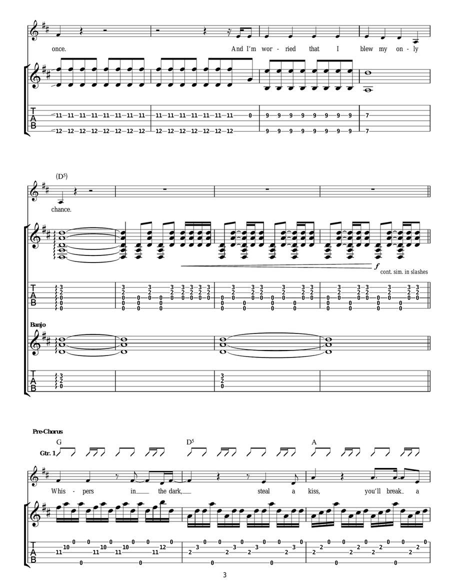 Whispers In The Dark Whispers In The Dark Acoustic Guitar scores gallery preview page 3