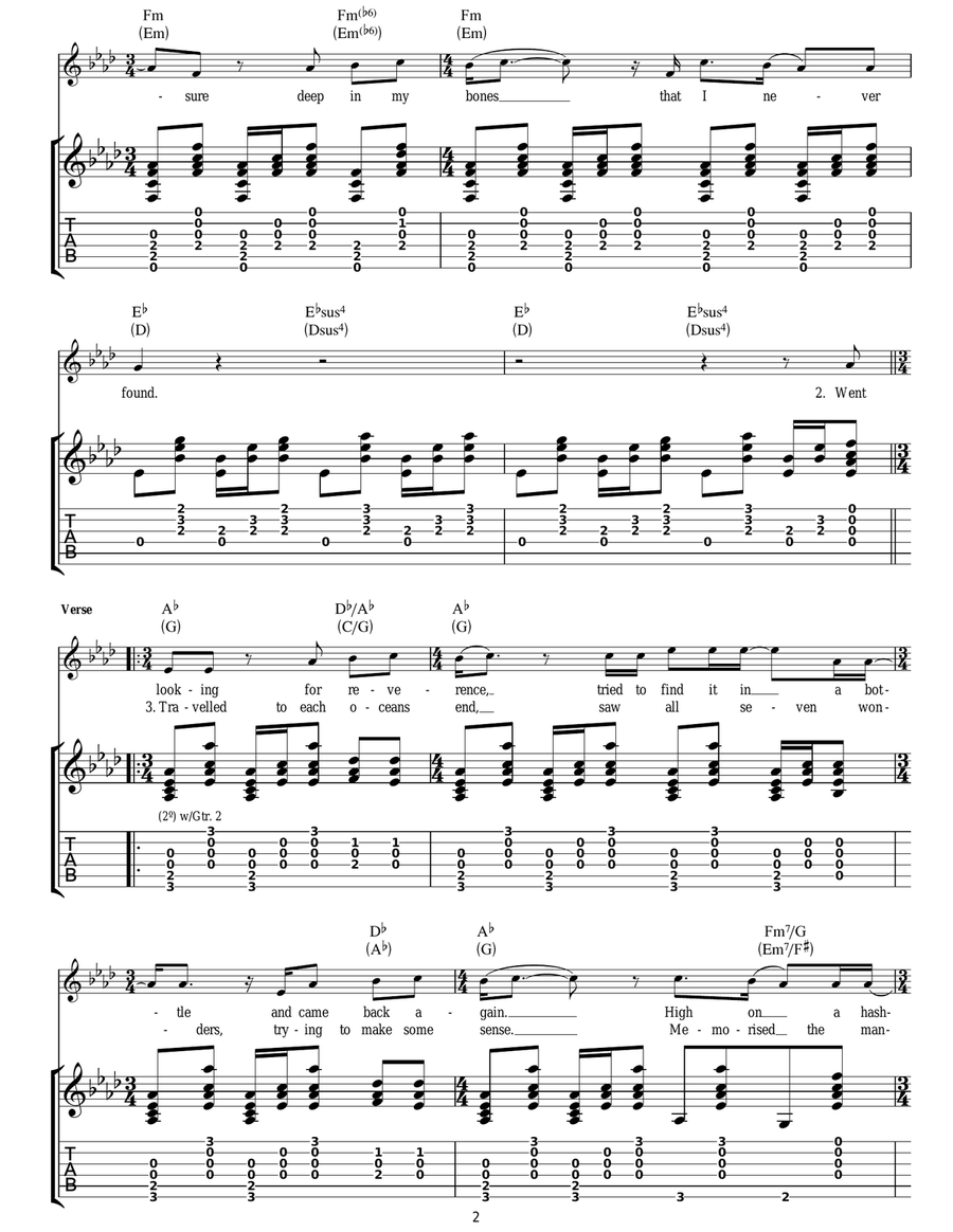 Simple As This Simple As This Guitar Tablature scores gallery preview page 2