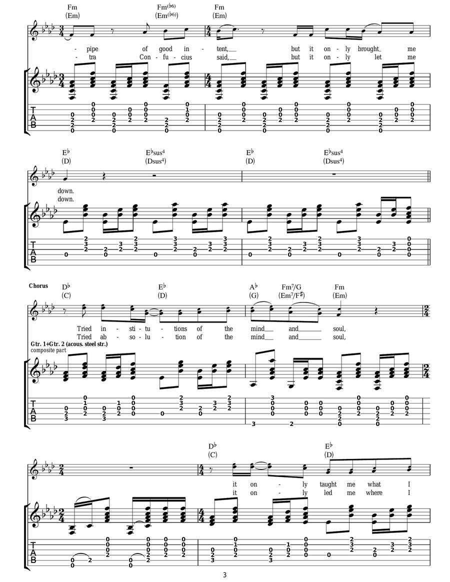 Simple As This Simple As This Guitar Tablature scores gallery preview page 3