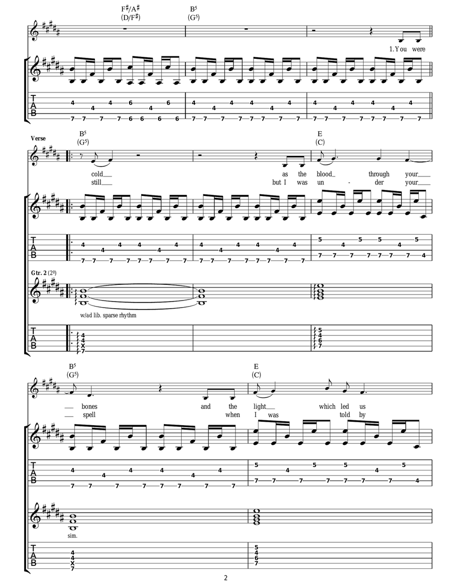 Below My Feet Below My Feet Acoustic Guitar scores gallery preview page 2