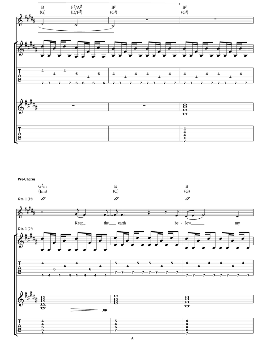 Below My Feet Below My Feet Acoustic Guitar scores gallery preview page 6