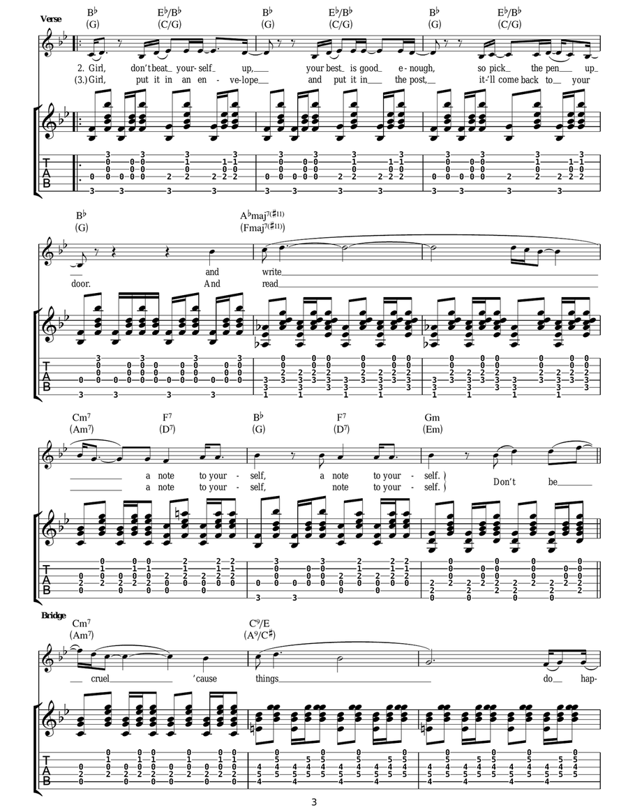 Note To Self Note To Self Guitar Tablature scores gallery preview page 3